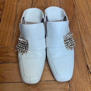Stuart Weitman embellished mules